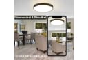 Nettlife LED Panel Deckenleuchte 37cm Schwarz Dimmbar mit Fernbedienung Bild 3