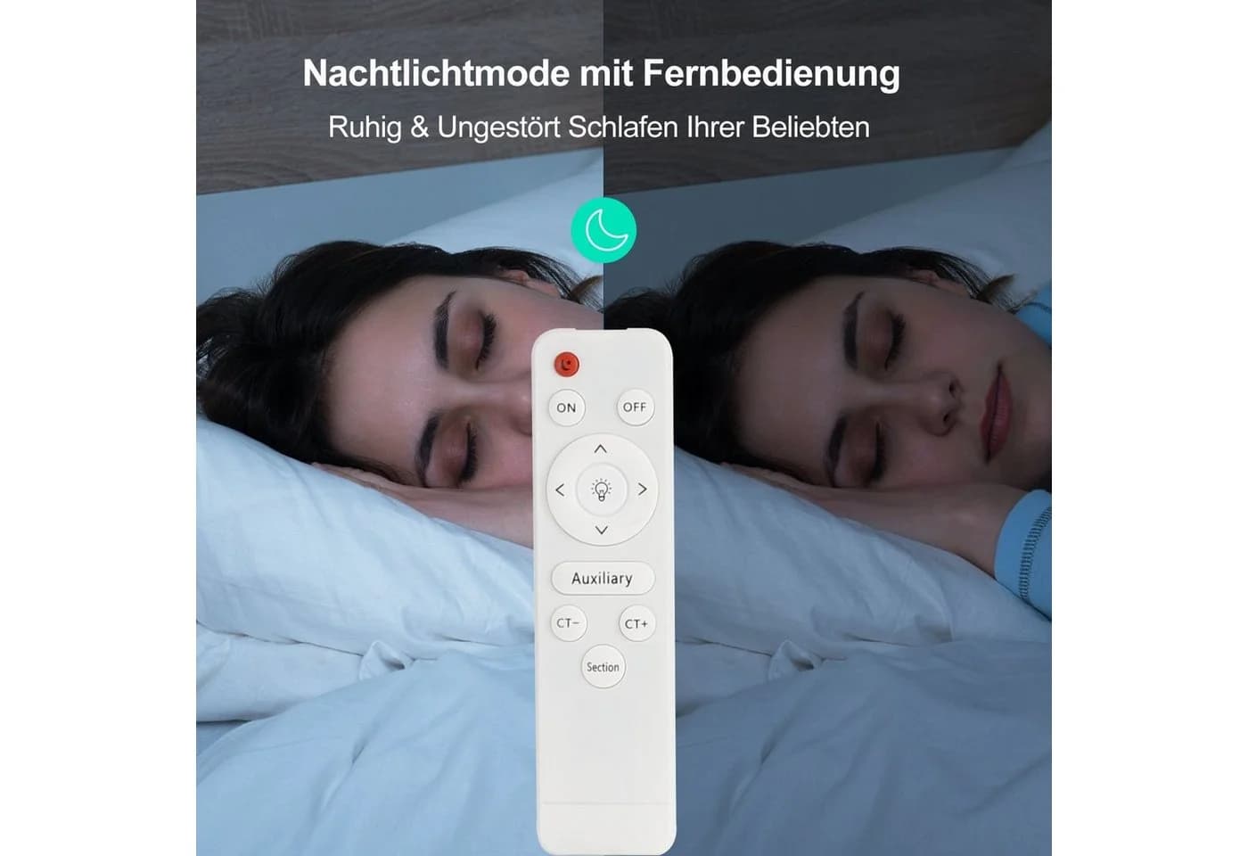 Nettlife LED Panel Deckenleuchte 37cm Schwarz Dimmbar mit Fernbedienung - Bild 5