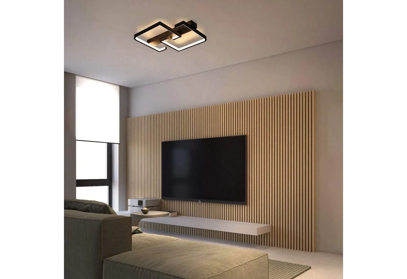 Nettlife LED Deckenleuchte Schwarz Dimmbar mit Fernbedienung 35W - Bild 4