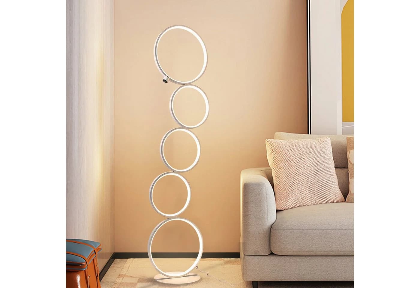 Nettlife LED Stehlampe Standleuchte 5 Birne Ringform Weiß - Bild 2