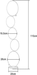 Nettlife LED Stehlampe Standleuchte 5 Birne Ringform Weiß Bild 5