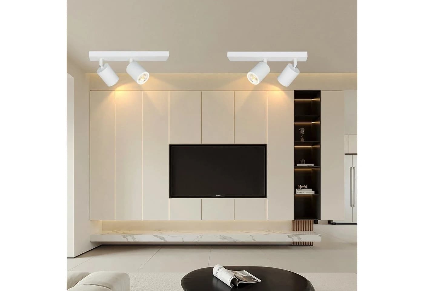 Nettlife Deckenstrahler GU10 Schwenkbar 350° LED wechselbar Weiß