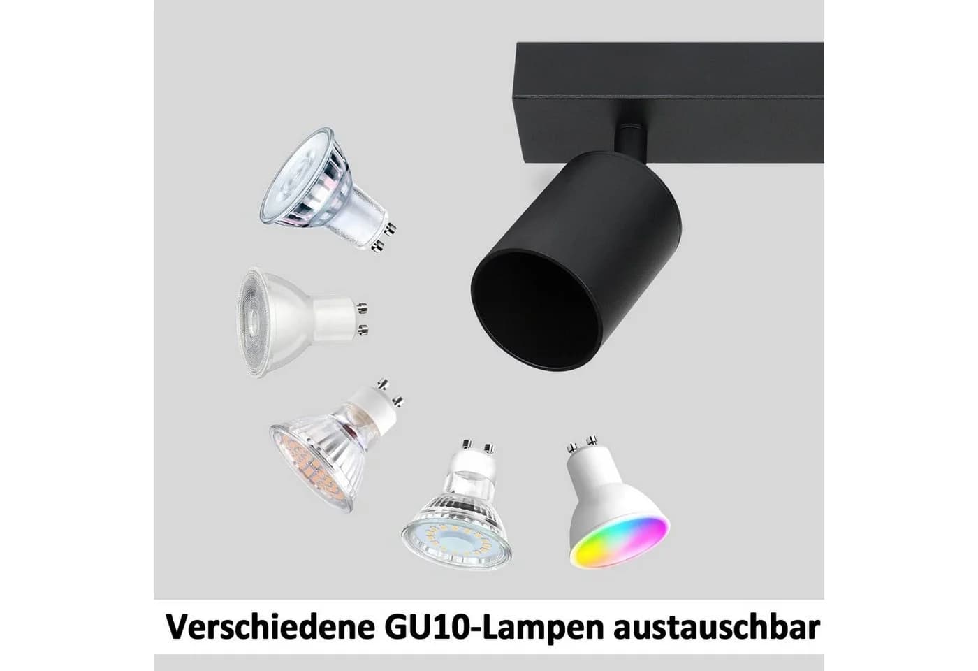 Nettlife Deckenstrahler GU10 Schwenkbar 350° LED wechselbar - Bild 5