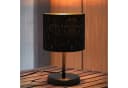 Nettlife Nachttischlampe Sternenhimmel Schwarz & Gold Stoffschirm Bild 1