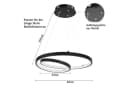 ZMH Pendelleuchte 40cm Modern LED Dimmbar Schwarz Bild 5