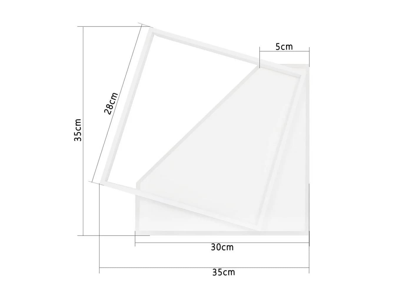 ZMH LED Deckenleuchte Dimmbar Modern Weiß - Bild 5