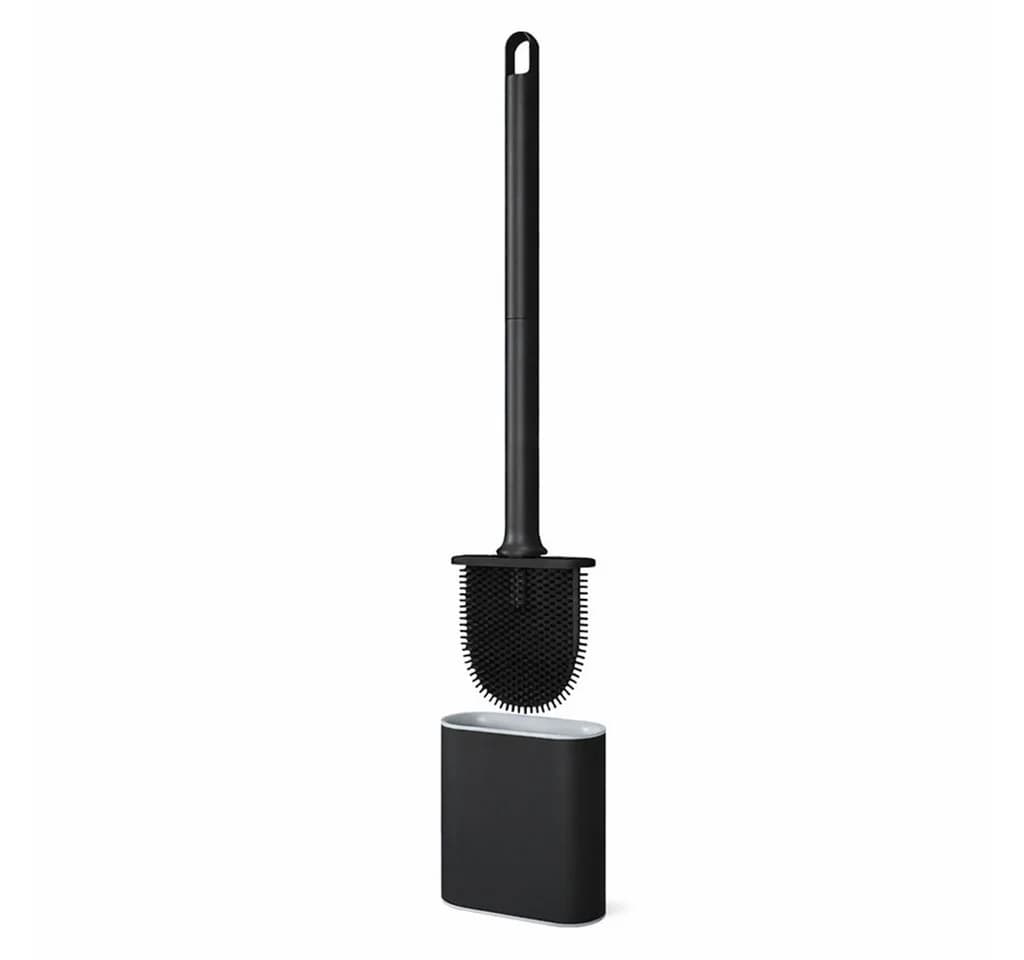 JASLIFE Toilettenbürste mit Halter TPR Bürstenkopf Abnehmbarer Griff