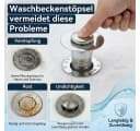 JASLIFE Waschbeckenstöpsel Pop-up-Ablaufstopfen 29-32mm Bild 1