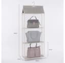 JASLIFE Hängeregal Taschen Organizer Beige Mesh Bild 1