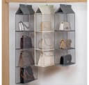 JASLIFE Hängeregal Taschen Organizer Beige Mesh Bild 3