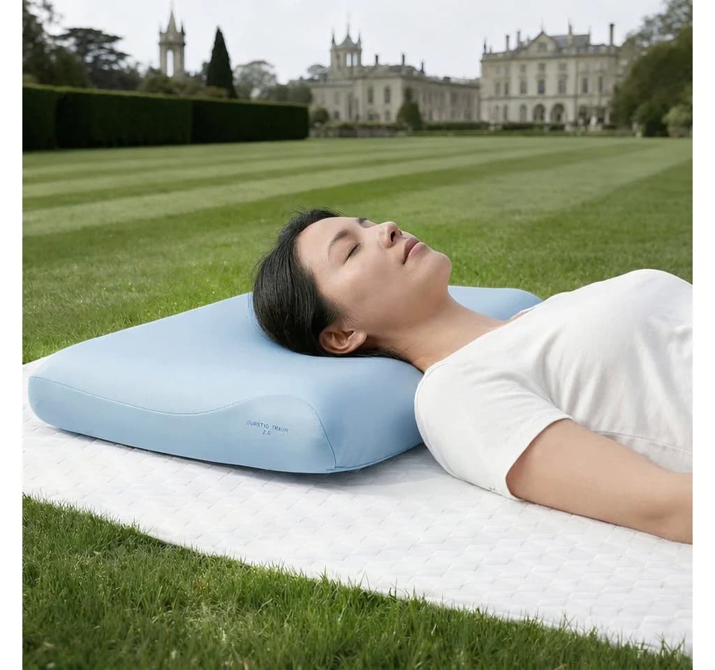 JASLIFE Nackenstützkissen Memory Foam Ergonomisch Blau - Bild 2