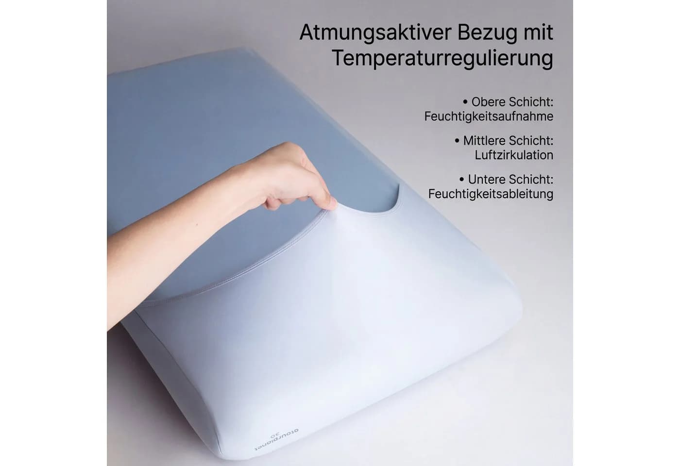 JASLIFE Nackenstützkissen Memory Foam Ergonomisch Blau - Bild 4