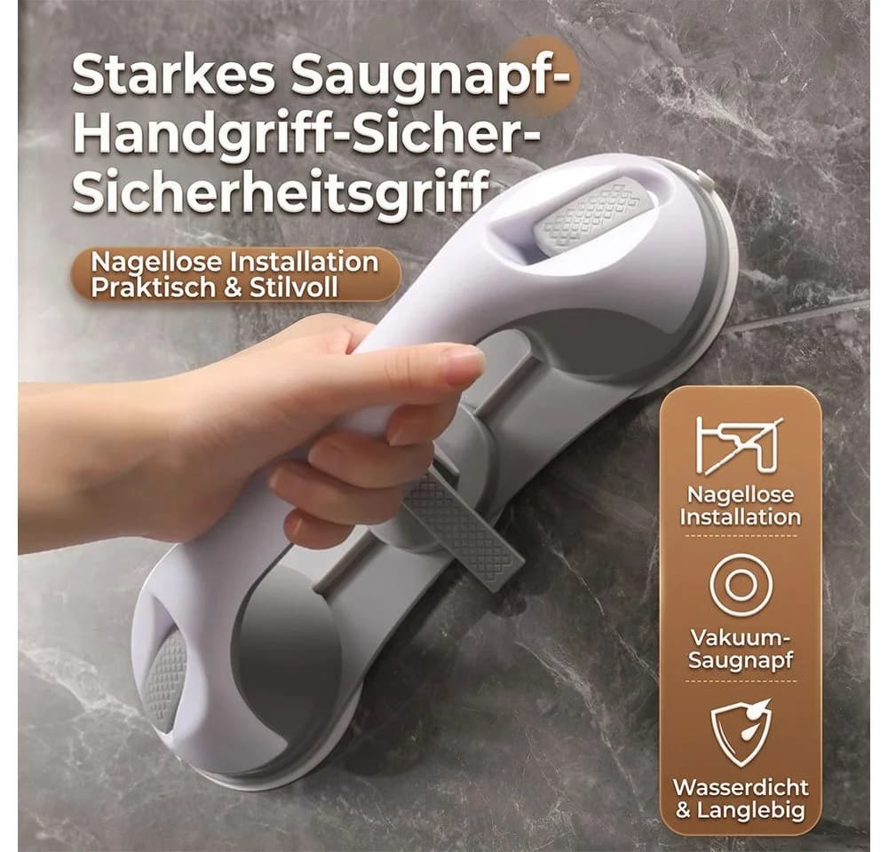JASLIFE Haltegriff Sauggriff 28cm ohne Bohren rutschfest Bad WC - Bild 2