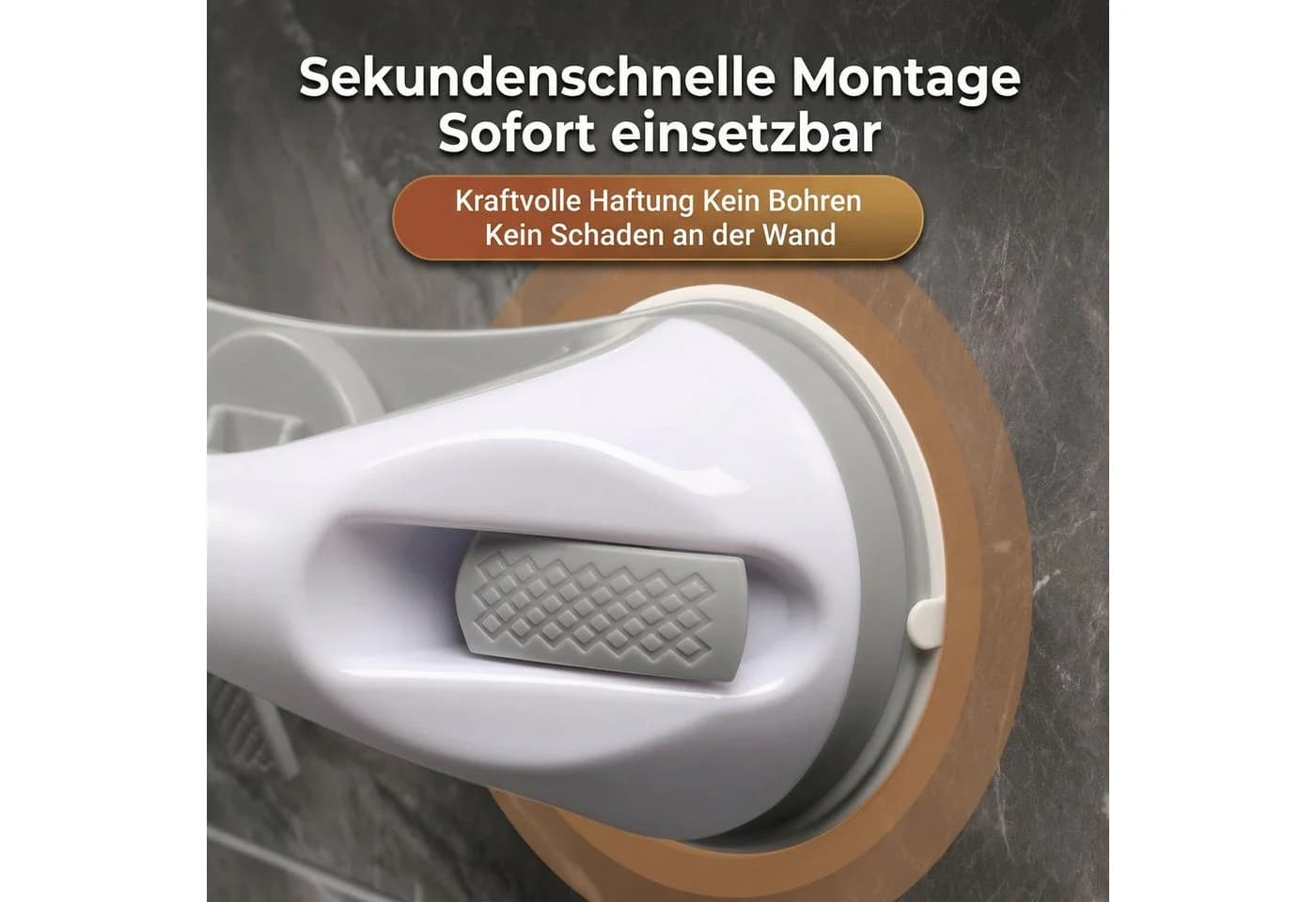 JASLIFE Haltegriff Sauggriff 28cm ohne Bohren rutschfest Bad WC - Bild 3