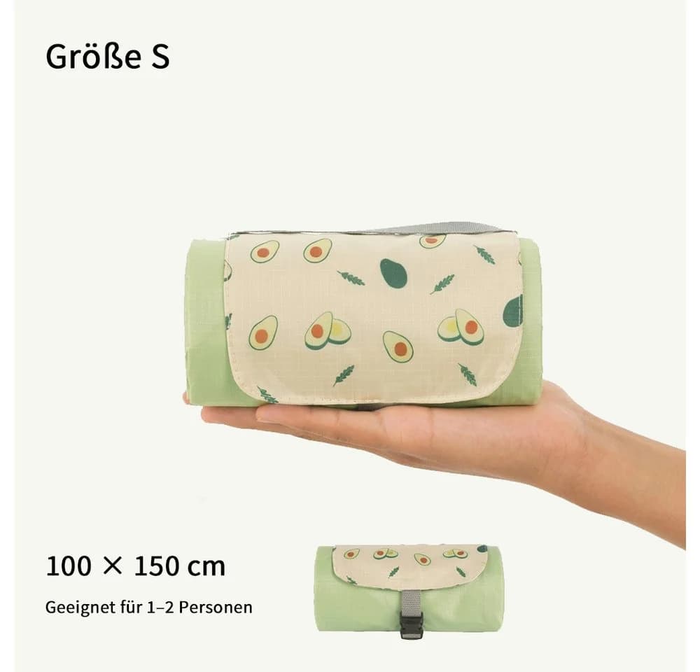 JASLIFE Picknickdecke Grün Wasserdicht & Sandfrei