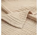 JASLIFE Musselin Wohndecke 100% Baumwolle Beige Sommerdecke Bild 5