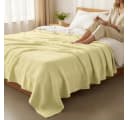 JASLIFE Musselin Wohndecke 100% Baumwolle Gelb Bild 1