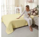 JASLIFE Musselin Wohndecke 100% Baumwolle Gelb Bild 3