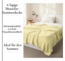 JASLIFE Musselin Wohndecke 100% Baumwolle Gelb Bild 4