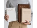 JASLIFE Deko-Buchbox 3er Set Leinen Stauraum Beige Braun Weiß Bild 3