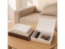 JASLIFE Deko-Buchbox 3er Set Leinen Stauraum Beige Braun Weiß Bild 5