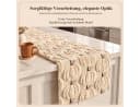 JASLIFE Tischläufer Herbst 3D-Kürbis Beige/Karamell Plüschdeko Bild 1