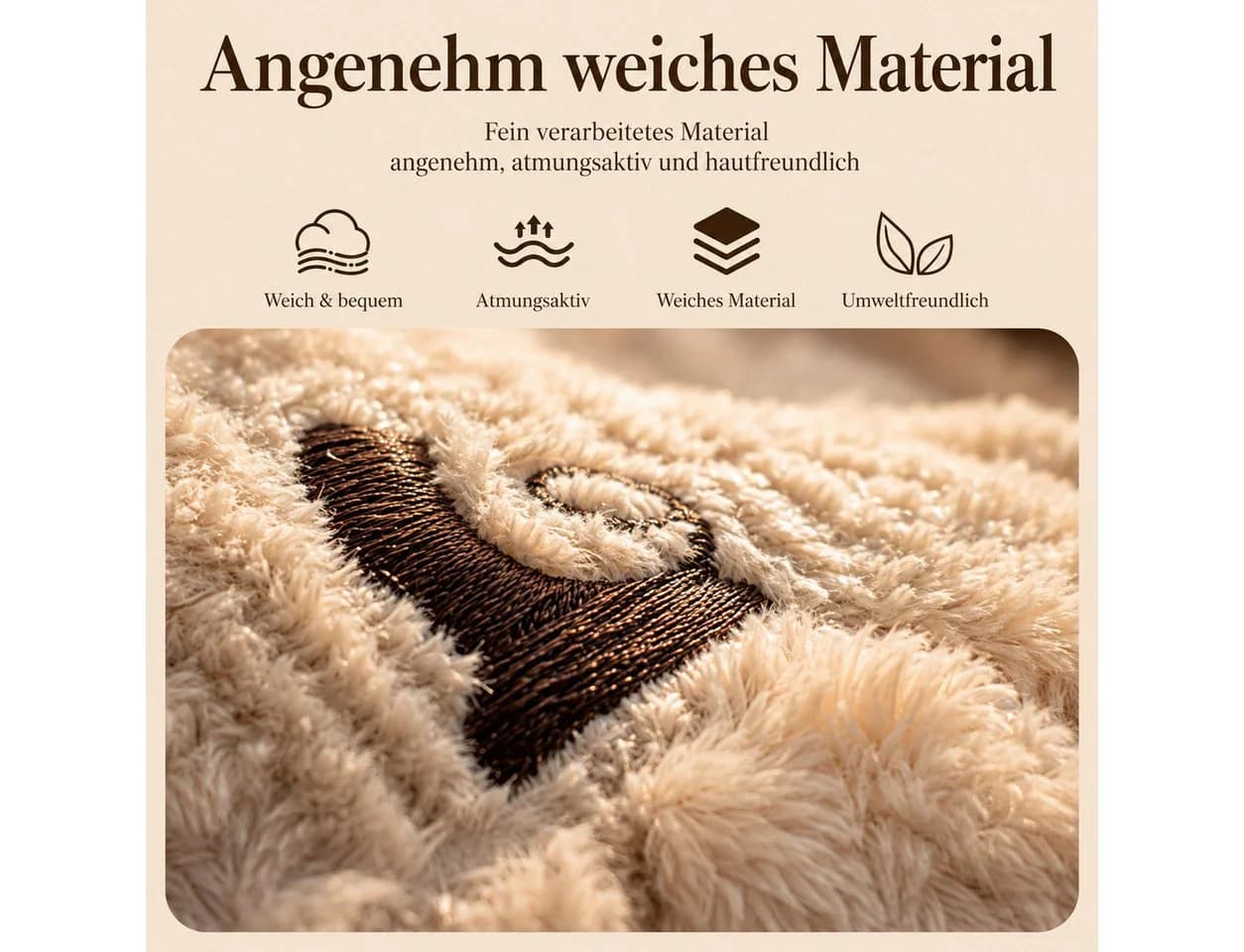 JASLIFE Tischläufer Herbst 3D-Kürbis Beige/Karamell Plüschdeko - Bild 4