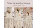 JASLIFE Tischläufer Käsetuch Gaze 10-tlg. Elfenbeinweiß Boho Bild 4