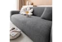 JASLIFE Sofahusse Stretch-Wellenstruktur Grau Bild 2