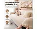 JASLIFE Sofahusse Stretch Beige Wellenstruktur mit Befestigungsband Bild 5