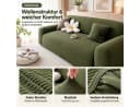 JASLIFE Sofahusse Stretch-Wellenstruktur Grün Bild 1