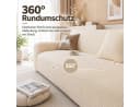 JASLIFE Sofahusse Wellenstruktur Grau Elastisch Jacquard Bild 3