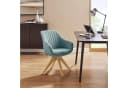 Art Leon Esszimmerstuhl CC001 Drehbar mit Eichenholzbeinen Grau/Blau/Beige Bild 5