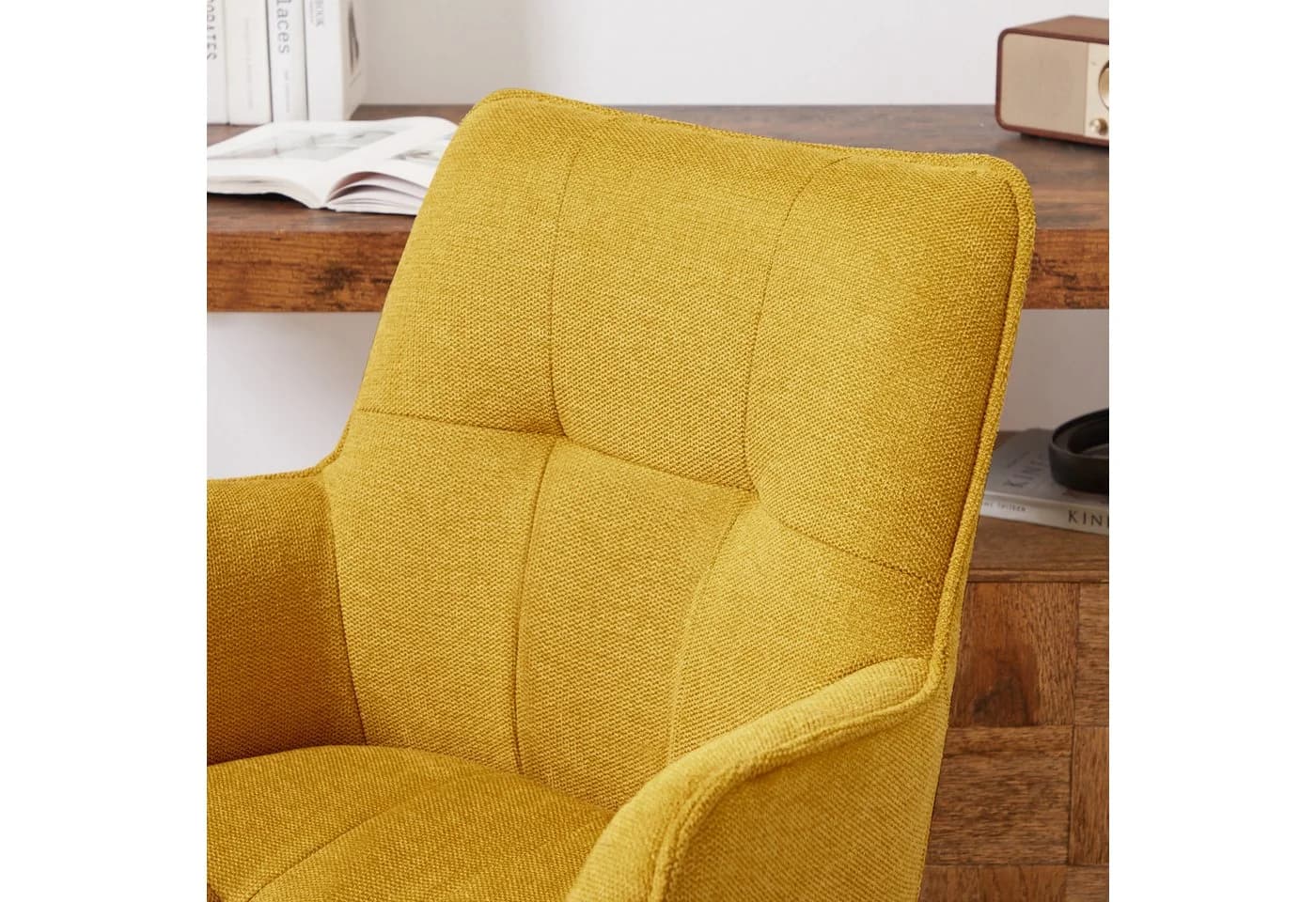 Art Leon Esszimmerstuhl DC031N Boucle mit Eichenholzbeine 2er Set - Bild 5