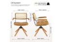Art Leon Esszimmerstuhl CC058 New Rattan Kunstleder Buchenholz Bild 4