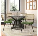 Art Leon Esszimmerstuhl CC061-New Rattan Grün/Beige/Gelbbraun Bild 5