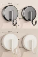 HoyoLee Wandhaken Vakuum Saug Haken ohne Bohren Grau/Weiß 4er Set Bild 4