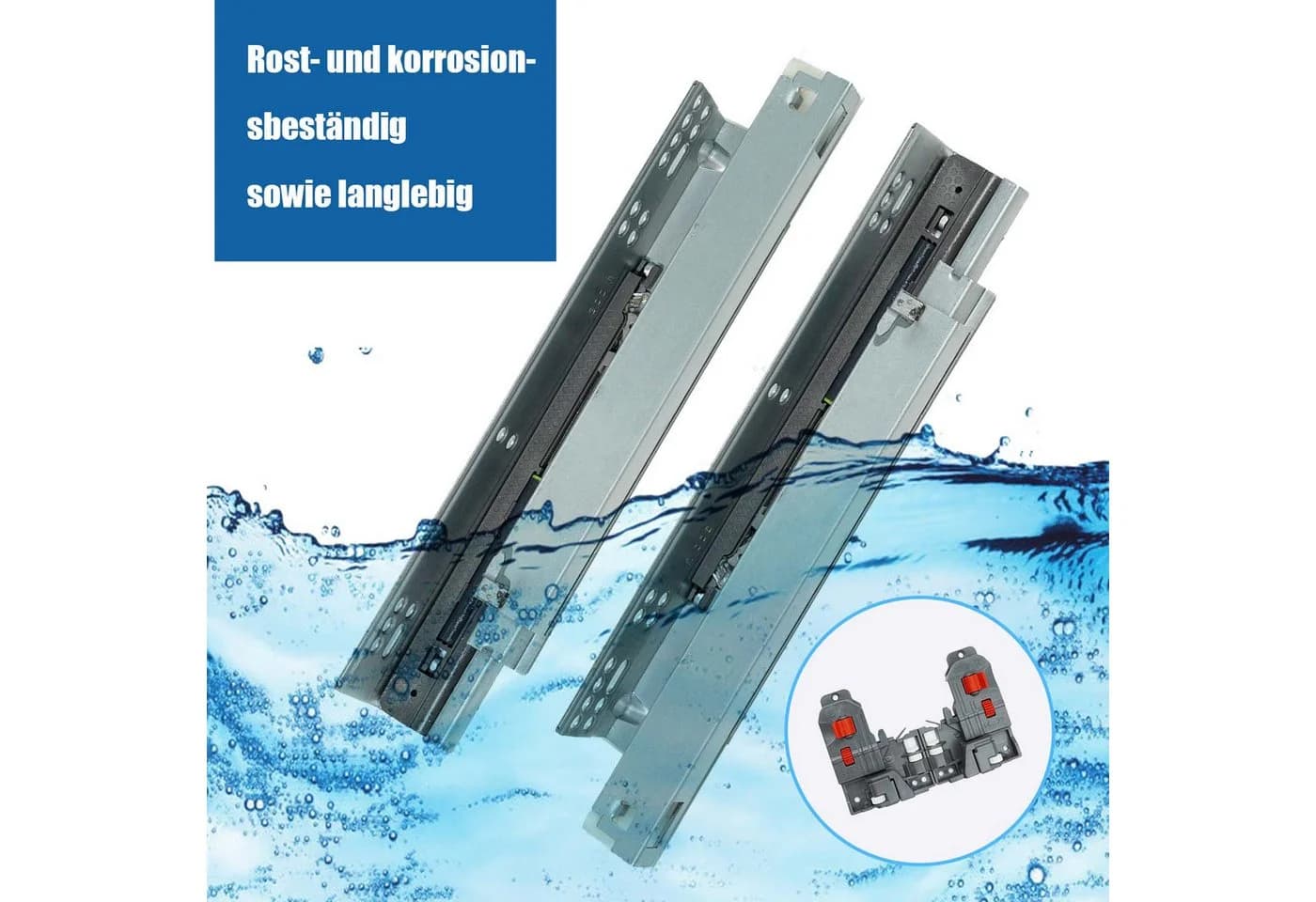 Wayne Hardware Schubladenauszug SoftClose 3D Verstellbar