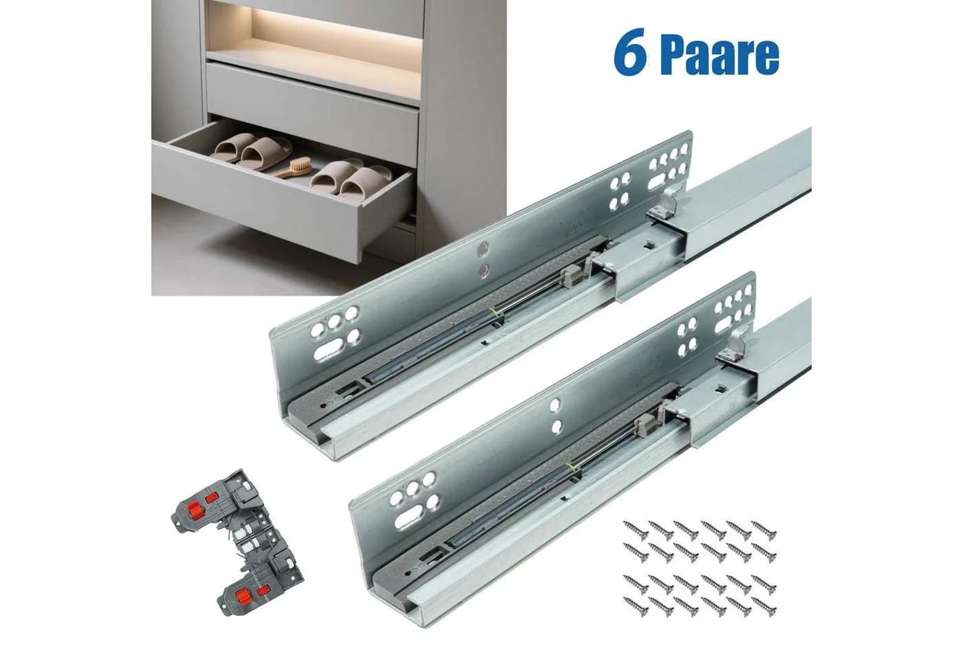 Wayne Hardware Schubladenauszug SoftClose 3D Verstellbar - Bild 2
