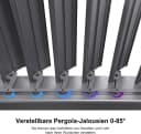 PURPLE LEAF Pergola Alu Terrassenüberdachung Grau Lamellendach Bild 5