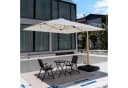 PURPLE LEAF Sonnenschirm Ampelschirm Teak-Aluminium Beige Bild 3