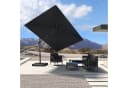 PURPLE LEAF Sonnenschirm Ampelschirm Rechteckig Grau UV50+ Bild 1