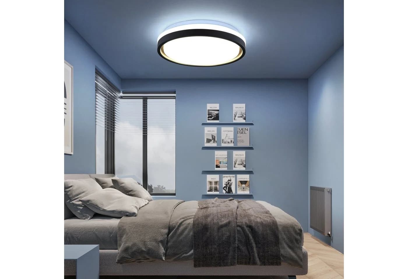 ZMH LED Deckenleuchte Dimmbar mit Fernbedienung Modern Schwarzgold - Bild 3