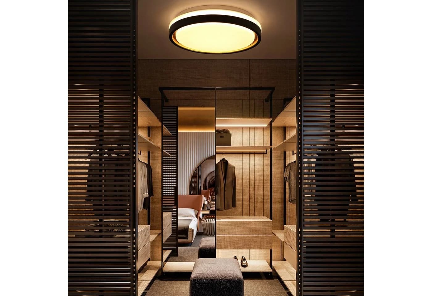 ZMH LED Deckenleuchte Dimmbar mit Fernbedienung Modern Schwarzgold - Bild 4