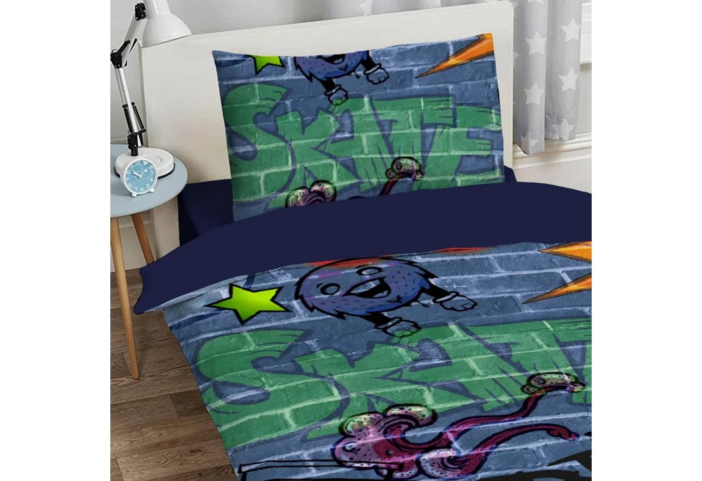 ESPiCO Jugendbettwäsche Graffiti Renforcé 2-teilig Blau Bunt - Bild 5
