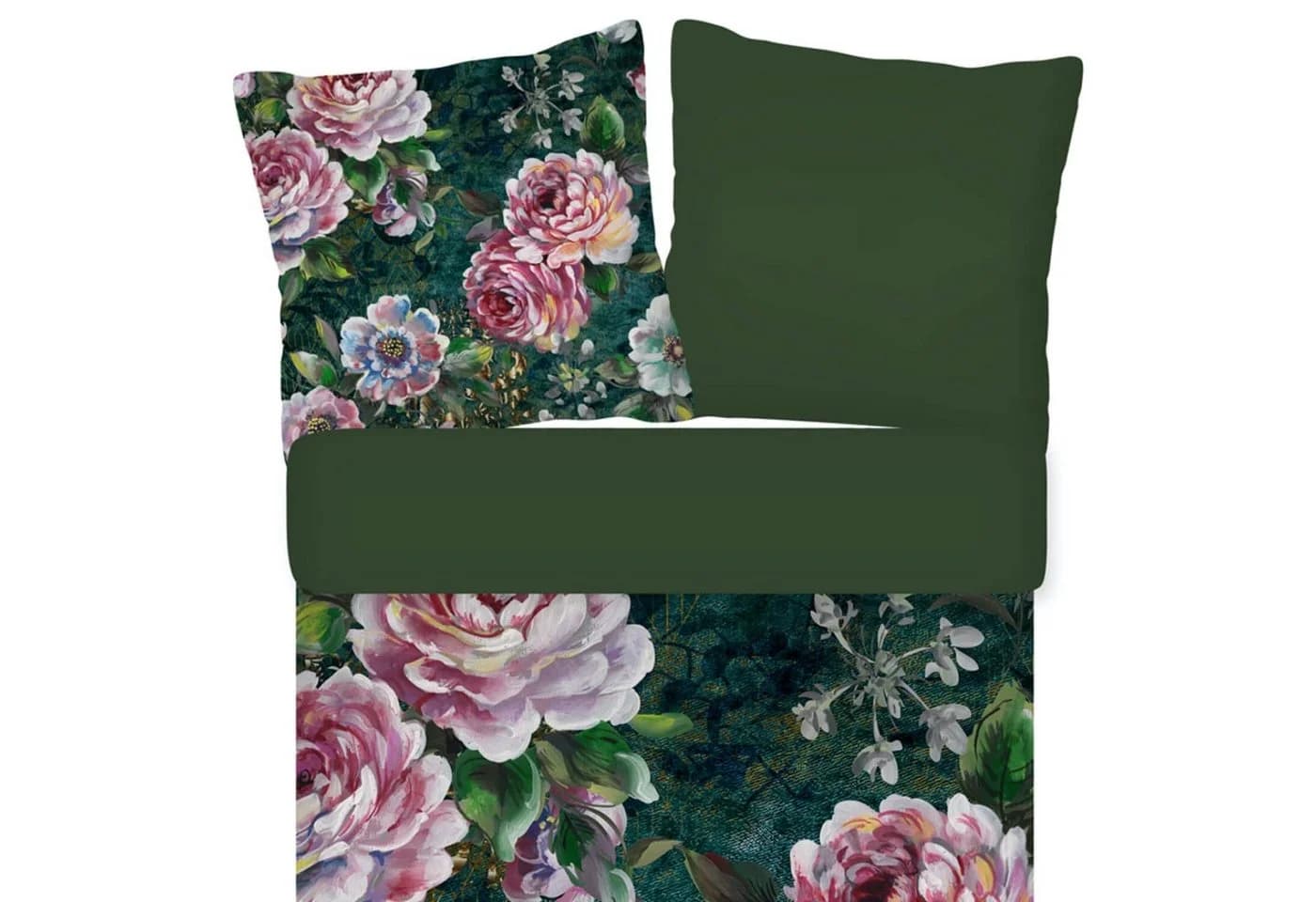 ESPiCO Bettwäsche Fleur multi Trendy Bedding Renforcé 2-teilig Blüten Pfingstrose Ornamente