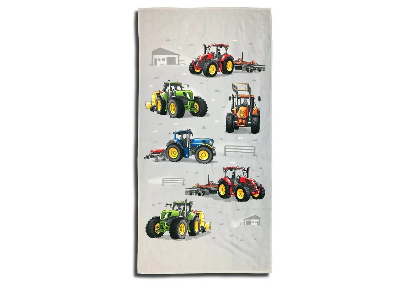 ESPiCO Strandtuch Traktor Frottee-Velour Blau Grau Grün Rot - Bild 2