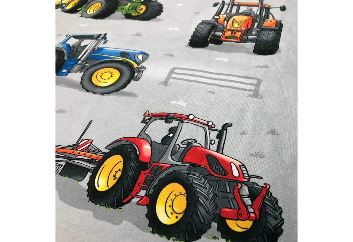 ESPiCO Strandtuch Traktor Frottee-Velour Blau Grau Grün Rot - Bild 4