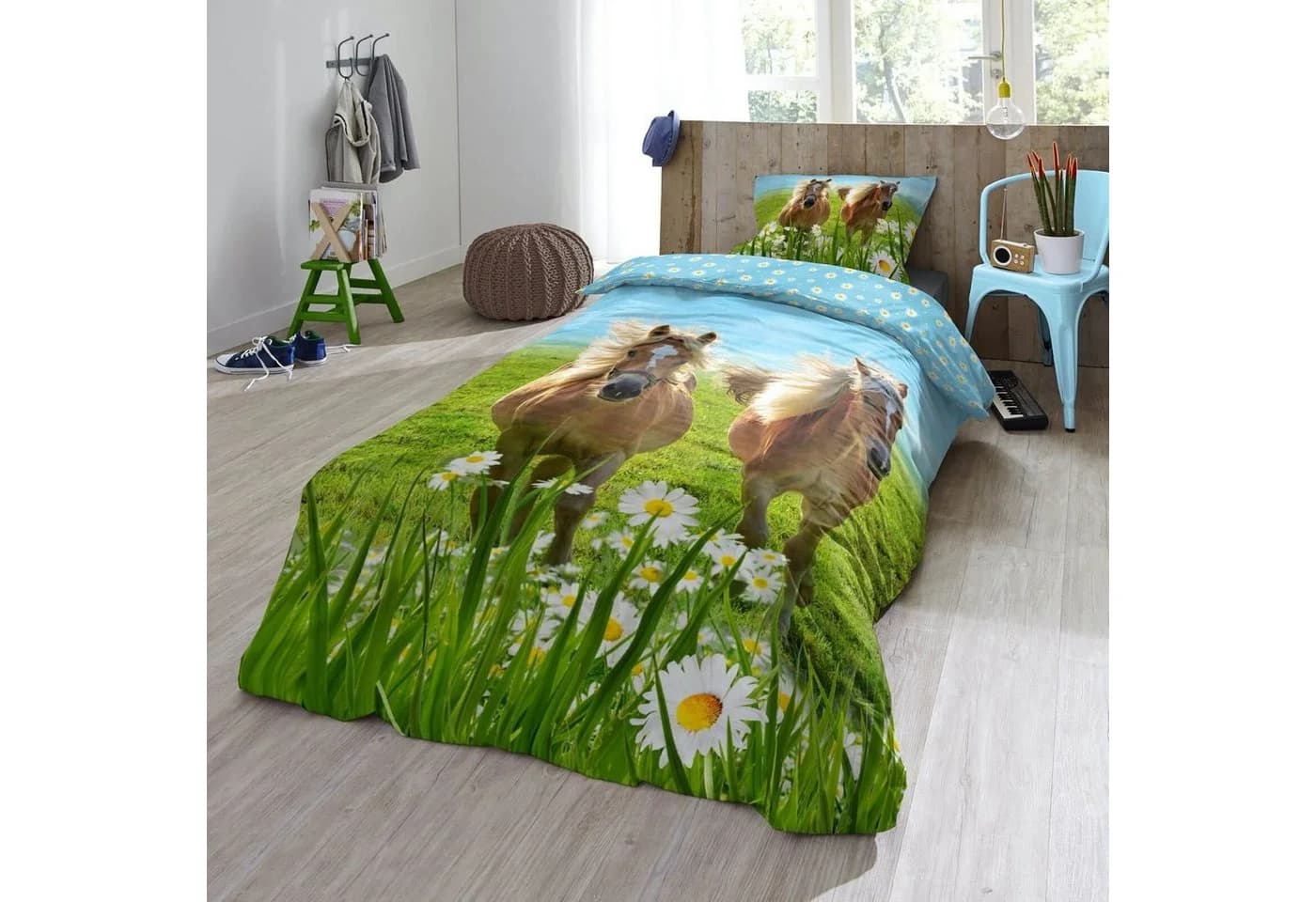 ESPiCO Kinderbettwäsche Pferde Trendy Bedding Renforcé 2-teilig Tiermotiv Haflinger - Bild 5