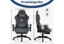 ANDYOU Gaming-Stuhl Alcantara Grau Ergonomisch 200kg Bild 1